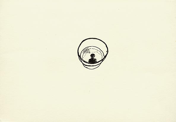 Geert Dekkers - a drawing a day at nznl.com - water reflection portrait