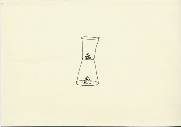 Geert Dekkers - a drawing a day at nznl.com - glass sand time