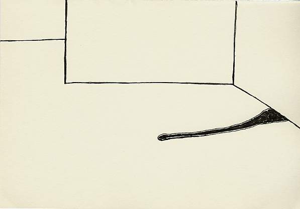 Geert Dekkers - a drawing a day at nznl.com - white cube spill