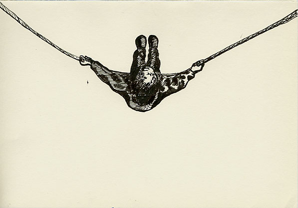 Geert Dekkers - a drawing a day at nznl.com - swing child portrait