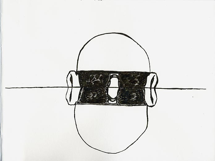 Geert Dekkers - a drawing a day at nznl.com - glasses portrait reflection