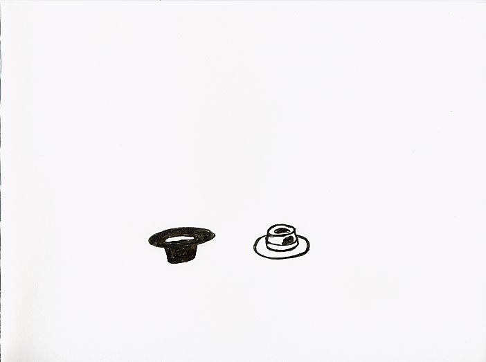 Geert Dekkers - a drawing a day at nznl.com - black white hat