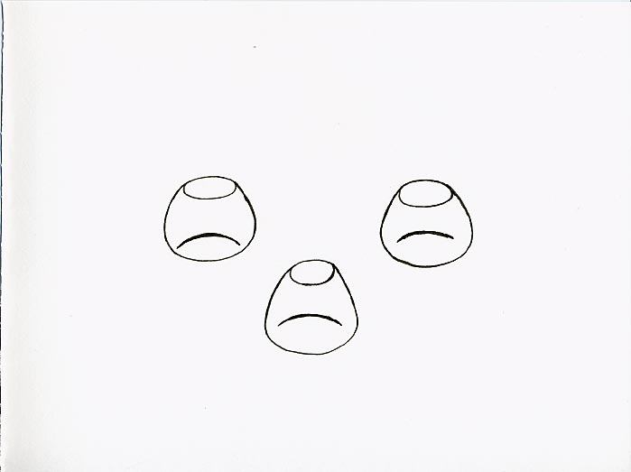 Geert Dekkers - a drawing a day at nznl.com - glass smile sad