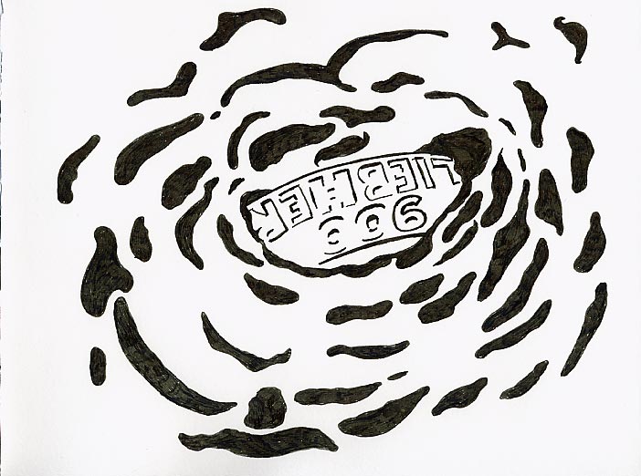 Geert Dekkers - a drawing a day at nznl.com - liebherr water drown