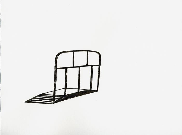 Geert Dekkers - a drawing a day at nznl.com - barrier entrance abstract