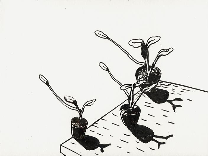 Geert Dekkers - a drawing a day at nznl.com - REACHING OUT, 2003, drawing