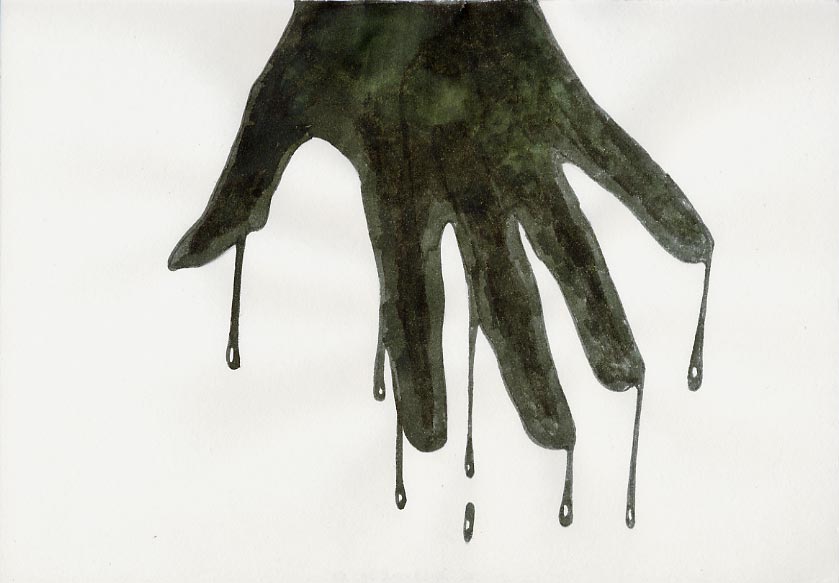 Geert Dekkers - a drawing a day at nznl.com - hand drip paint