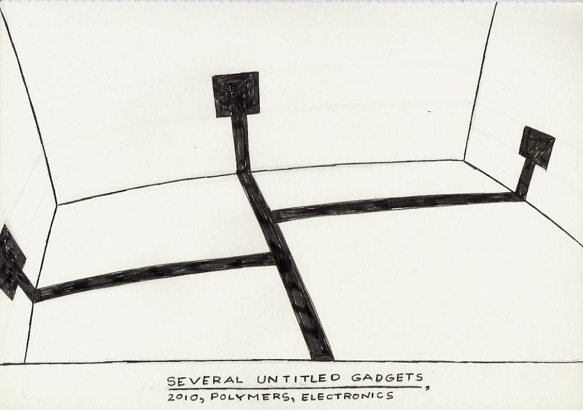 Geert Dekkers - a drawing a day at nznl.com - SEVERAL UNTITLED GADGETS, 2010, POLYMERS, ELECTRONICS
drawing