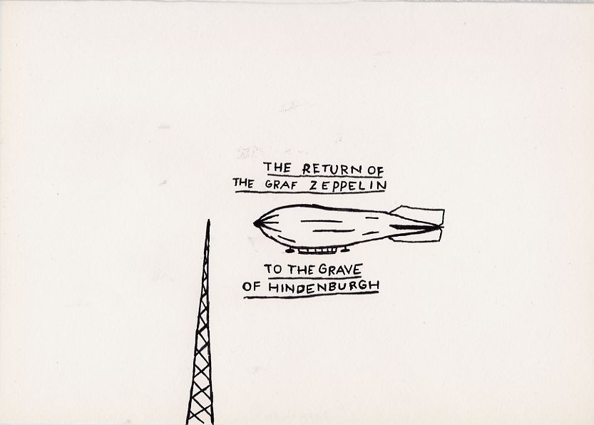 Geert Dekkers - a drawing a day at nznl.com - THE RETURN OF THE GRAF ZEPPELIN TO THE GRAVE OF HINDENBURGH
drawing