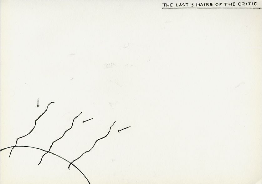 Geert Dekkers - a drawing a day at nznl.com - THE LAST THREE HAIRS OF THE CRITIC