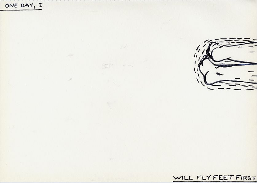 Geert Dekkers - a drawing a day at nznl.com - ONE DAY. I WILL FLY FEET FIRST