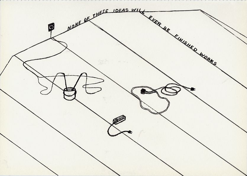 Geert Dekkers - a drawing a day at nznl.com - NONE OF THESE IDEAS WILL EVER BE FINISHED WORKS