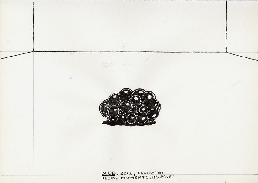 Geert Dekkers - a drawing a day at nznl.com - BLOB, 2012, POLYESTER RESIN, PIGMENTS, 12 X 8 X 8 INCHES