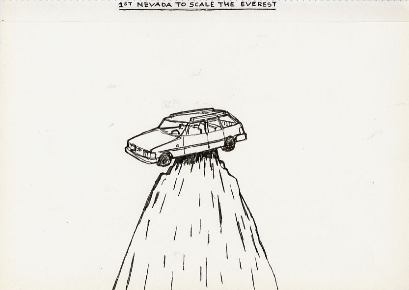 Geert Dekkers - a drawing a day at nznl.com - 1ST NEVADA TO SCALE THE EVEREST