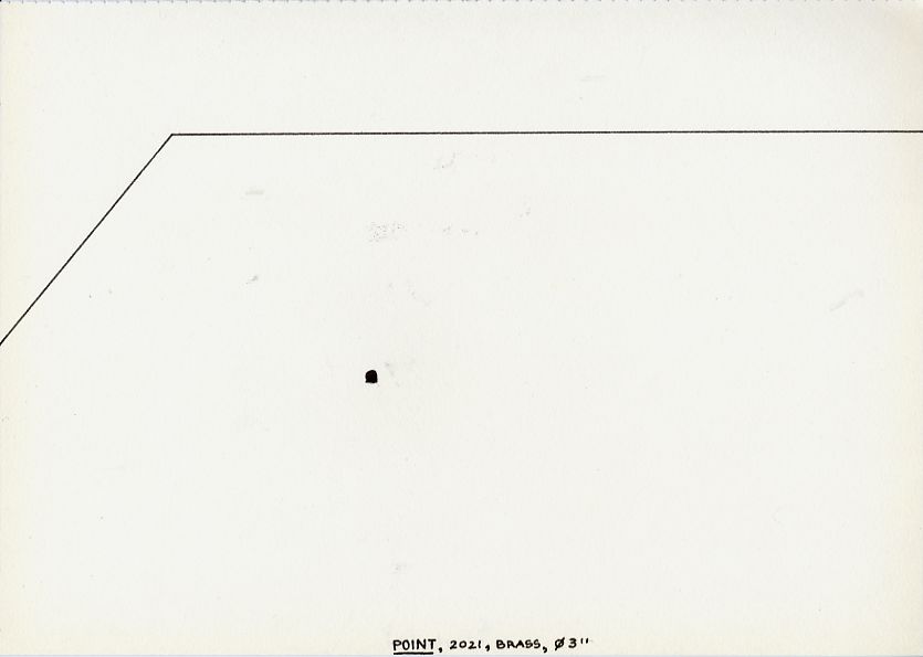 Geert Dekkers - a drawing a day at nznl.com - POINT, 2021, BRASS, 3 INCHES DIAMETER