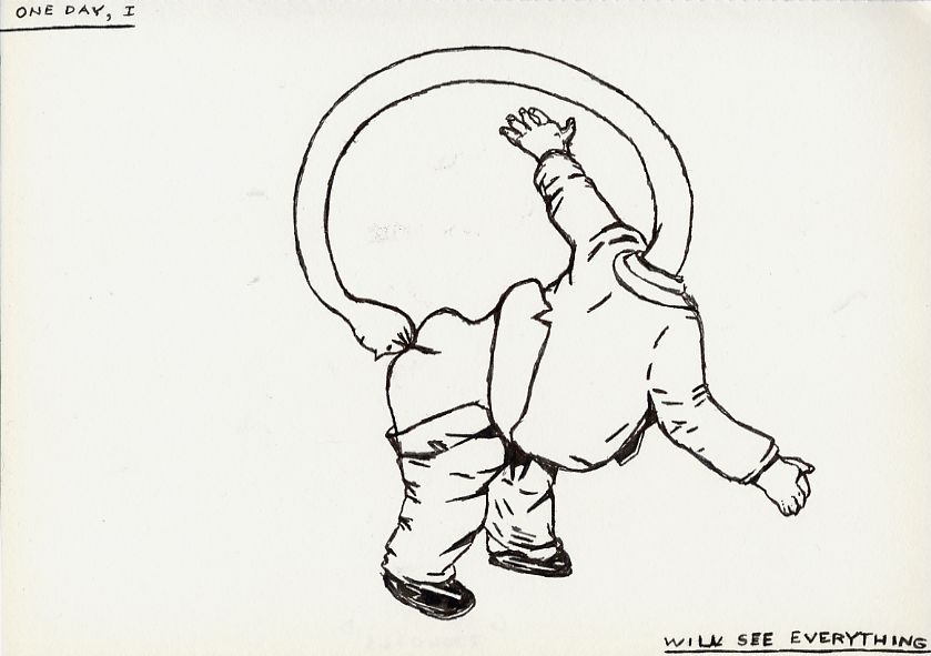Geert Dekkers - a drawing a day at nznl.com - ONE DAY, I WILL SEE EVERYTHING