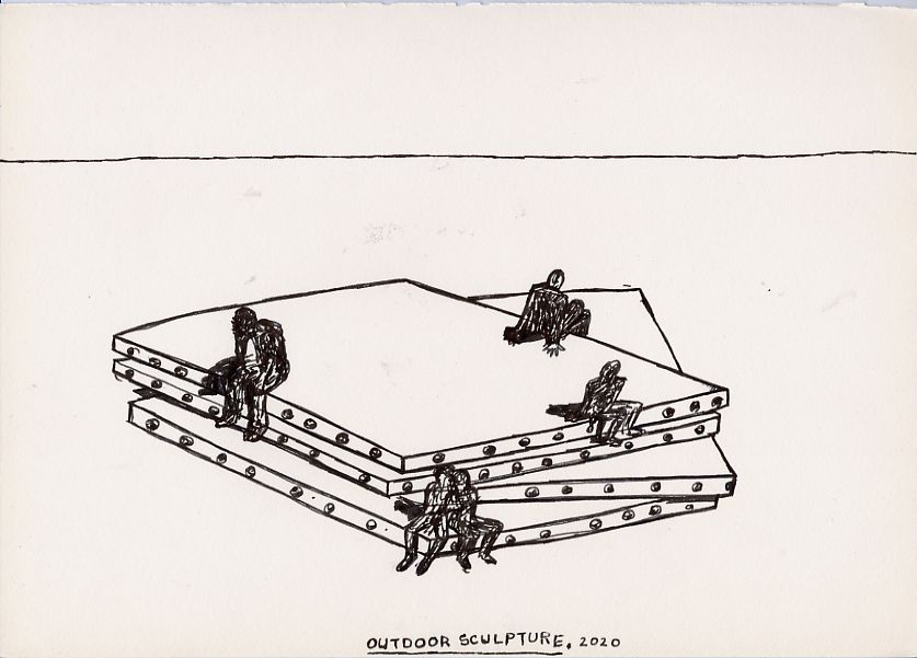 Geert Dekkers - a drawing a day at nznl.com - OUTDOOR SCULPTURE, 2010