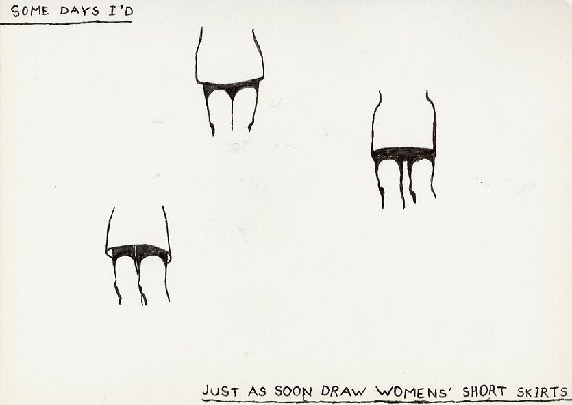 Geert Dekkers - a drawing a day at nznl.com - SOME DAYS I'D JUST AS SOON DRAW WOMENS' SHORT SKIRTS