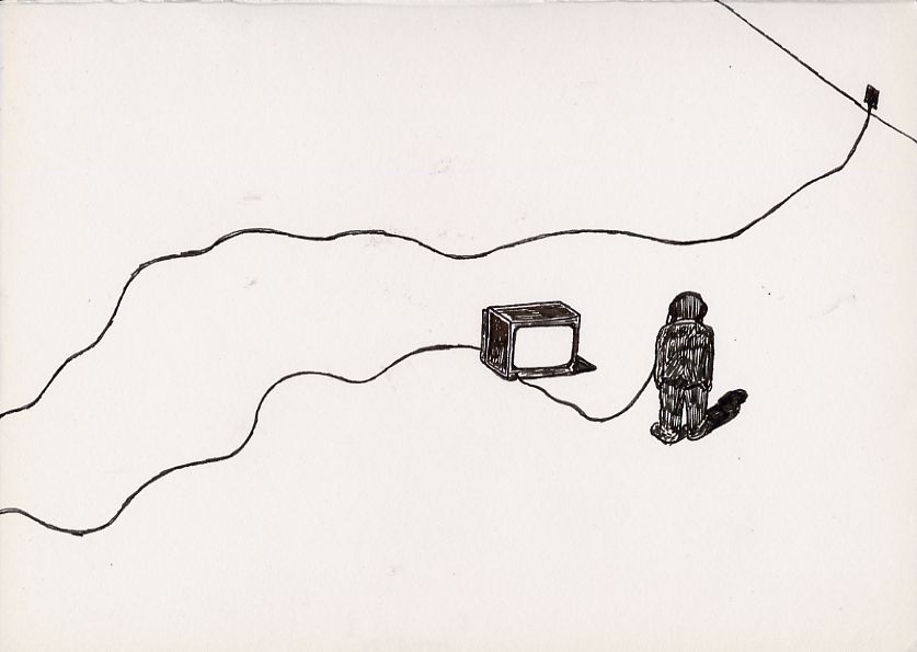 Geert Dekkers - a drawing a day at nznl.com - lead tv viewer