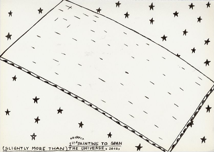 Geert Dekkers - a drawing a day at nznl.com - 1ST ABSTRACT PAINTING TO SPAN (SLIGHTLY MORE THAN) THE UNIVERSE, 2012,