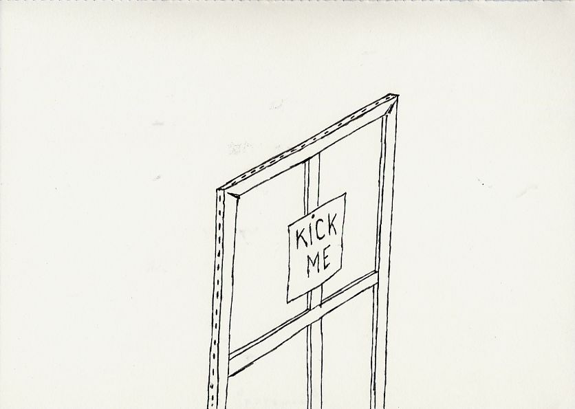 Geert Dekkers - a drawing a day at nznl.com - KICK ME, abstract painting