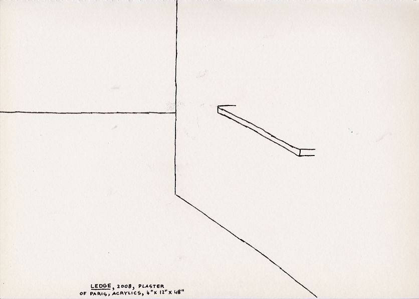 Geert Dekkers - a drawing a day at nznl.com - LEDGE, 2008, PLASTER OF PARIS, ACRYLICS, 4