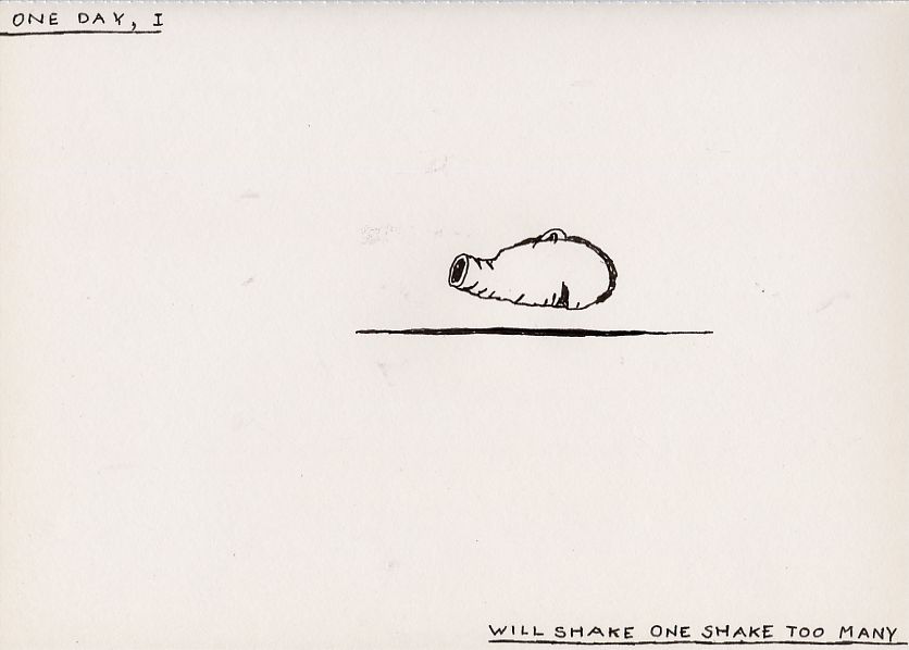 Geert Dekkers - a drawing a day at nznl.com - ONE DAY, I WILL SHAKE ONE SHAKE TOO MANY