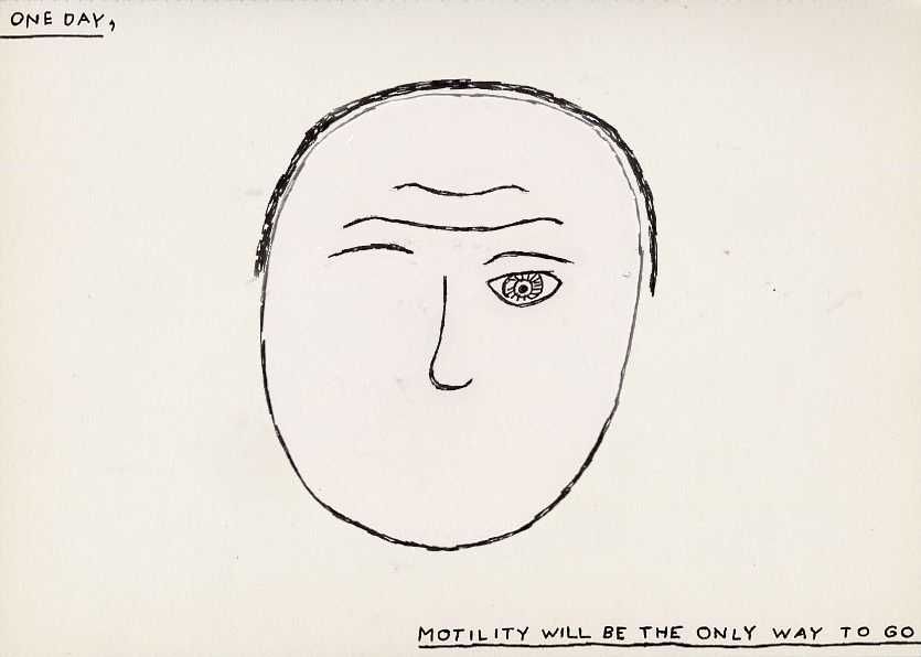 Geert Dekkers - a drawing a day at nznl.com - ONE DAY, MOTILITY WILL BE THE ONLY WAY TO GO