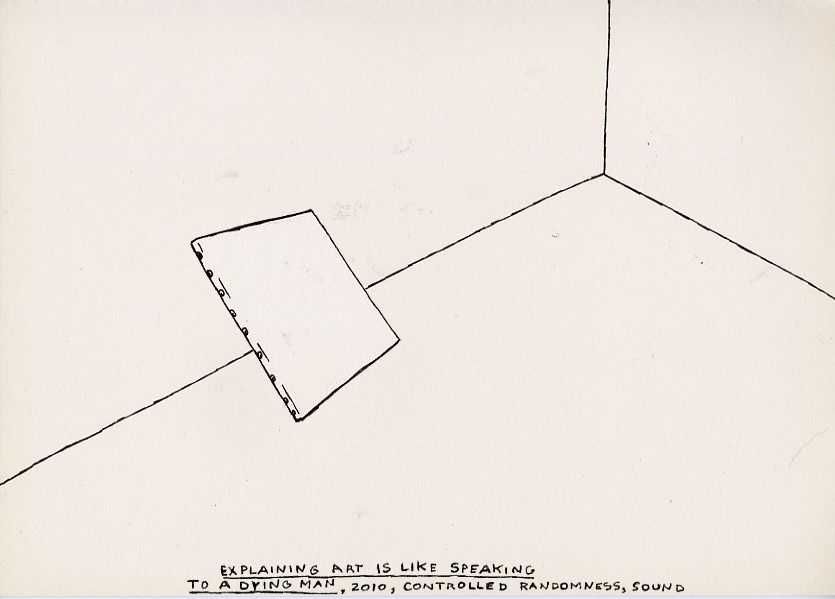 Geert Dekkers - a drawing a day at nznl.com - EXPLAINING ART IS LIKE SPEAKING TO A DYING MAN, 2010, CONTROLLED RANDOMNESS, SOUND