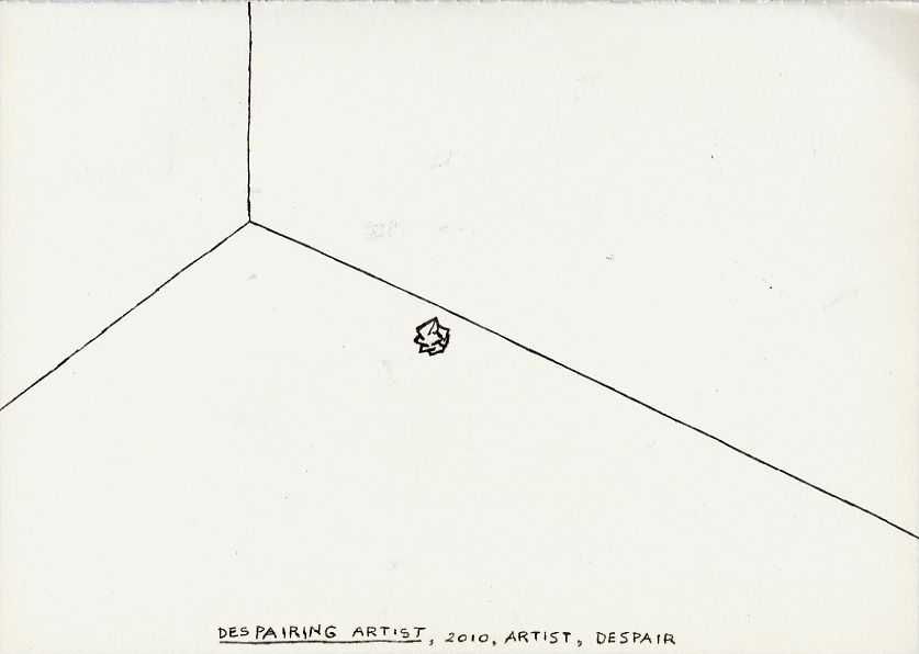 Geert Dekkers - a drawing a day at nznl.com - DESPAIRING ARTIST, 2010, ARTIST, DESPAIR