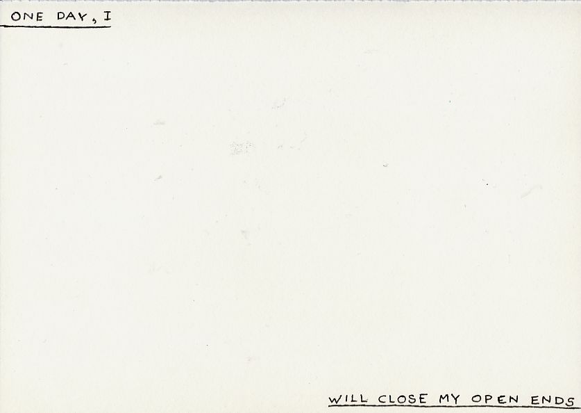 Geert Dekkers - a drawing a day at nznl.com - ONE DAY, I WILL CLOSE MY OPEN ENDS