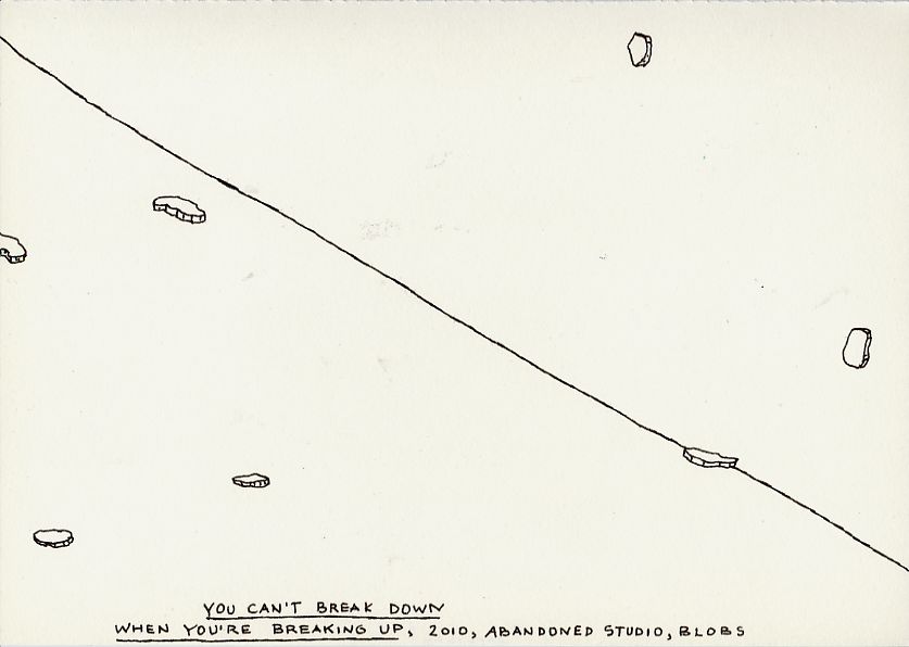 Geert Dekkers - a drawing a day at nznl.com - YOU CAN'T BREAK UP WHEN YOUR BREAKING DOWN, 2010, ABANDONED STUDIO, BLOBS