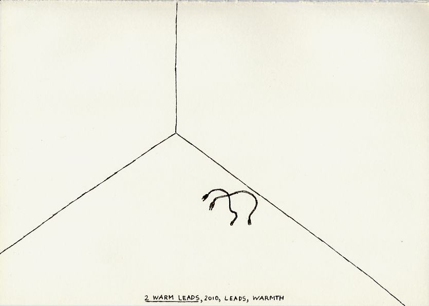 Geert Dekkers - a drawing a day at nznl.com - 2 WARM LEADS, 2010, LEADS, WARMTH
drawing