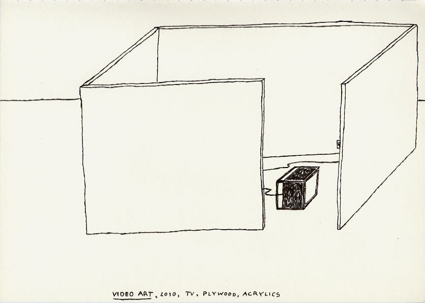 Geert Dekkers - a drawing a day at nznl.com - VIDEO ART, 2010, TV, PLYWOOD, ACRYLICS
drawing
