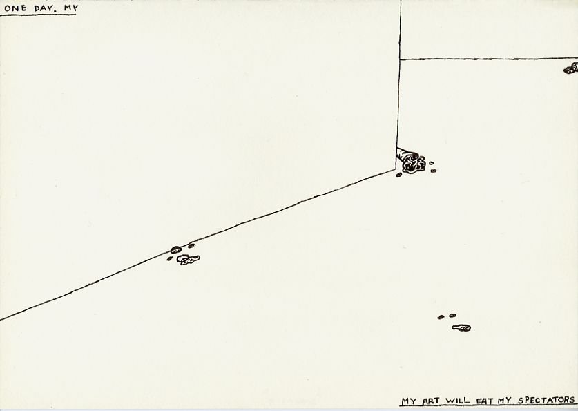 Geert Dekkers - a drawing a day at nznl.com - ONE DAY, MY ART WILL EAT MY SPECTATORS
drawing