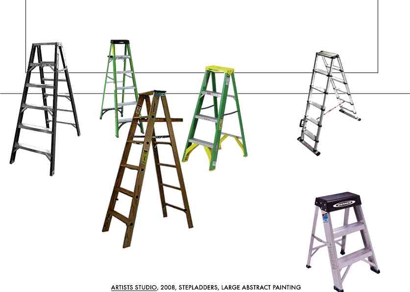 Geert Dekkers - a drawing a day at nznl.com - ARTISTS STUDIO, 2008, STEPLADDERS, LARGE ABSTRACT PAINTING
fireworks file converted to jpeg