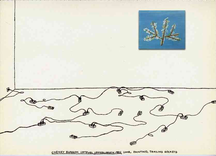 Geert Dekkers - a drawing a day at nznl.com - CHERRY BLOSSOM (OFTEWEL LENTEBLOESEM 1987), 2008, PAINTING, TRAILING SOCKETS
drawing supplemented by googled image