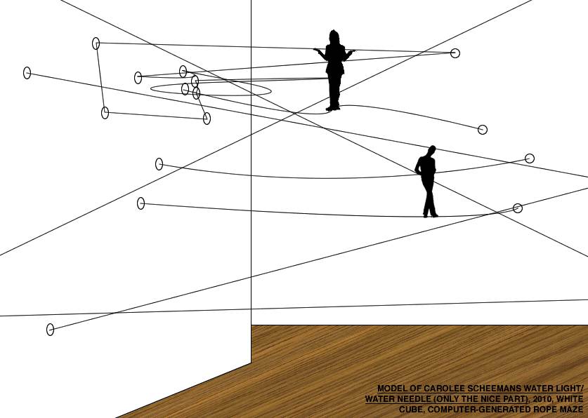Geert Dekkers - a drawing a day at nznl.com - MODEL OF CAROLEE SCHEEMANS WATER LIGHT/ WATER NEEDLE (ONLY THE NICE PART), 2010, WHITE CUBE, COMPUTER-GENERATED ROPE MAZE
fireworks file