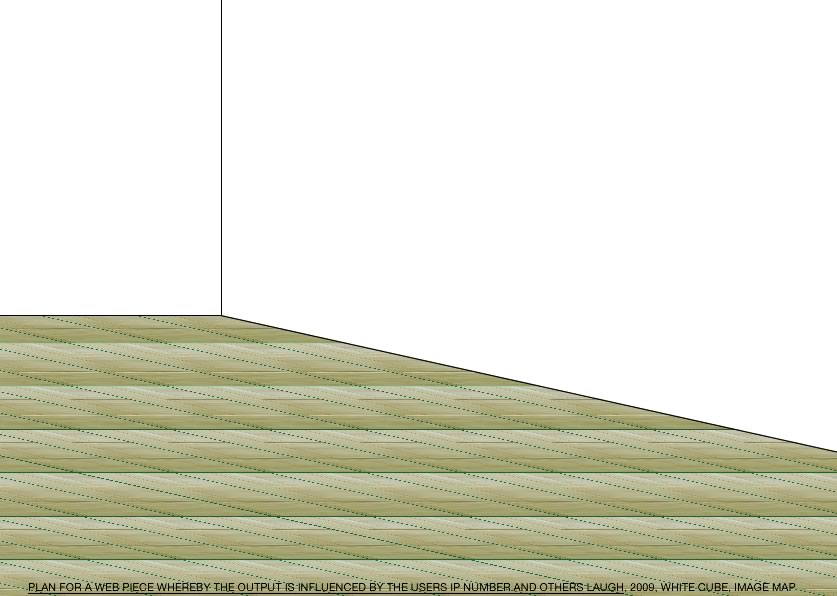 Geert Dekkers - a drawing a day at nznl.com - PLAN FOR A WEB PIECE WHEREBY THE OUTPUT IS INFLUENCED BY THE USERS IP NUMBER AND OTHERS LAUGH, 2009, WHITE CUBE, IMAGE MAP
image map
