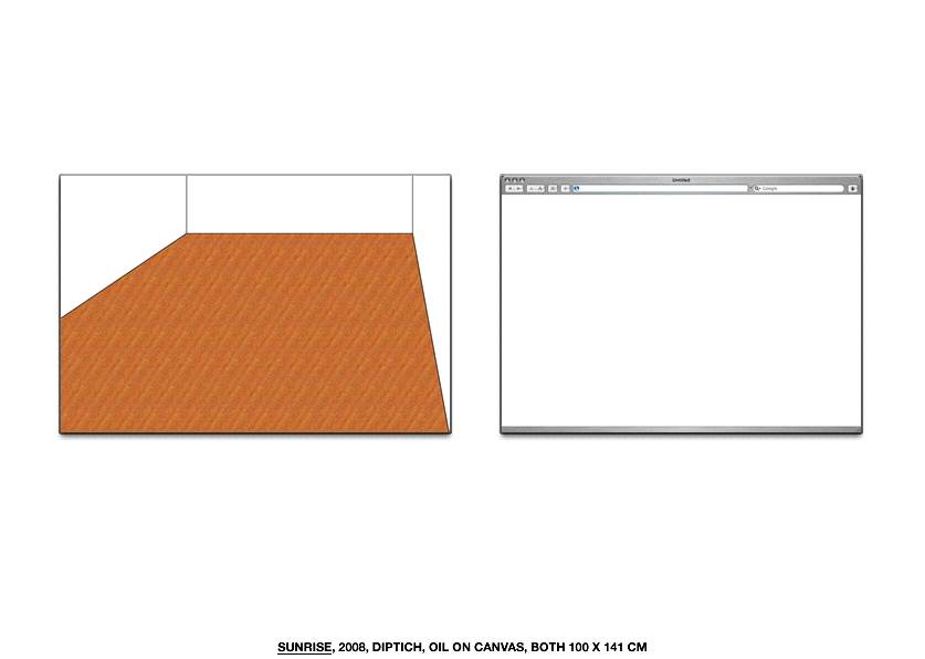 Geert Dekkers - a drawing a day at nznl.com - SUNRISE, 2008, OIL ON CANVAS, BOTH 100 X 141 CM
fireworks file