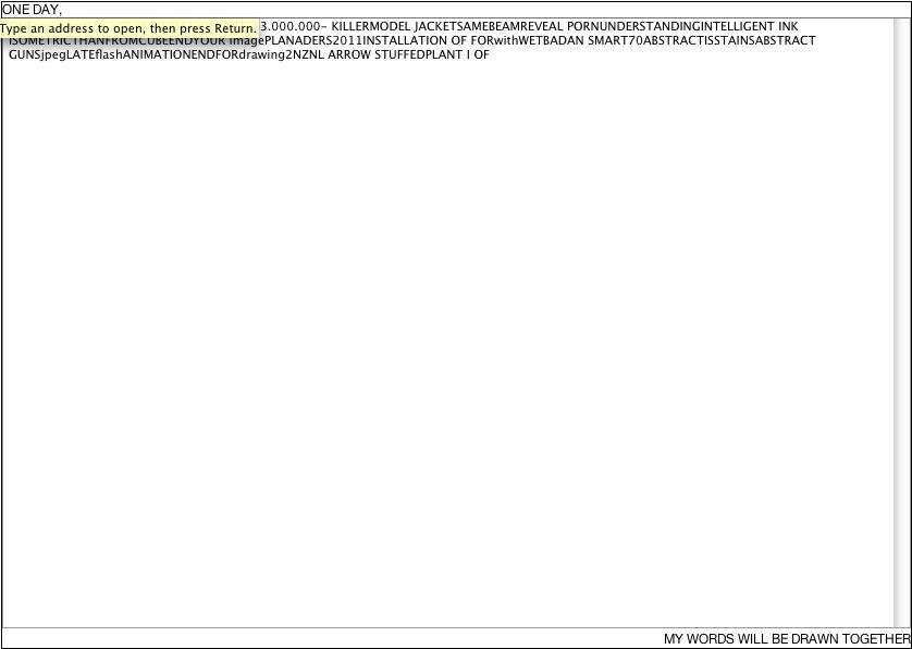 Geert Dekkers - a drawing a day at nznl.com - ONE DAY, MY WORDS WILL BE DRAWN TOGETHER