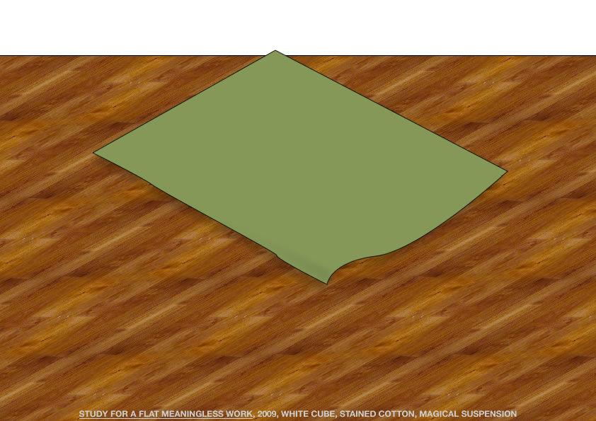 Geert Dekkers - a drawing a day at nznl.com - STUDY FOR A FLAT MEANINGLESS WORK, 2009, WHITE CUBE, STAINED COTTON, MAGICAL SUSPENSION
fireworks file