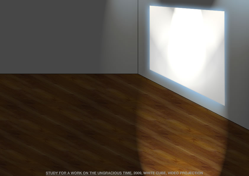 Geert Dekkers - a drawing a day at nznl.com - STUDY FOR A WORK ON THE UNGRACIOUS TIME, 2009, WHITE CUBE, VIDEO PROJECTION
fireworks file