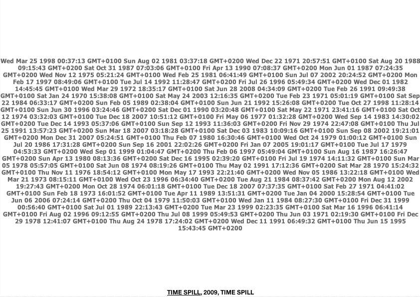 Geert Dekkers - a drawing a day at nznl.com - TIME SPILL, 2009, TIME SPILL
web page