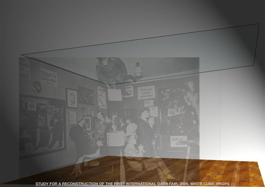 Geert Dekkers - a drawing a day at nznl.com - STUDY FOR A RECONSTRUCTION OF THE FIRST INTERNATIONAL DADA FAIR, 2009, WHITE CUBE, PROPS
photoshop/fireworks file